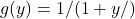 g(y) = 1/(1+y/ℓ)