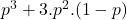 p^3+3.p^2.(1-p)